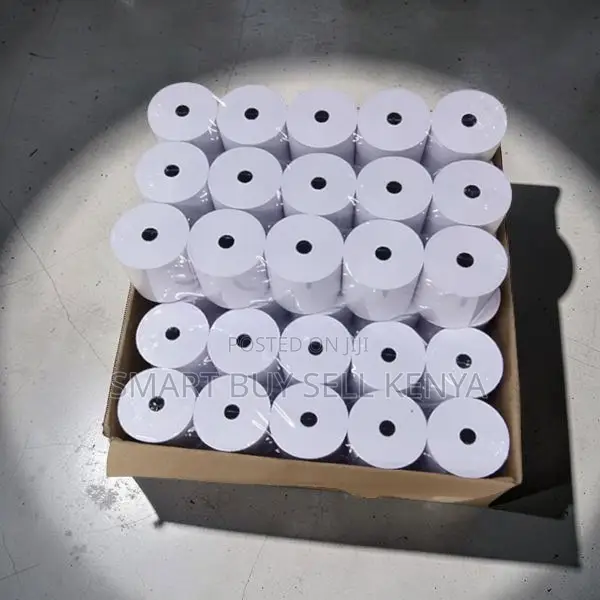 Smooth Roll 50 Pieces 80mm by 80mm by 13mm Thermal Paper Rolls