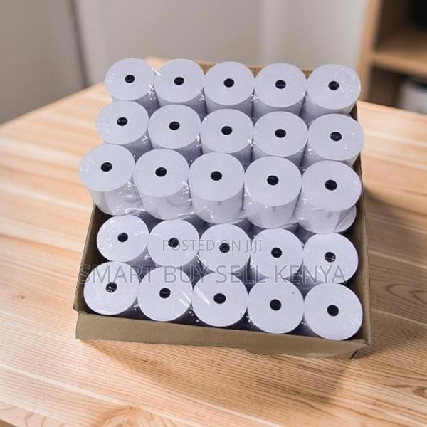 Crisp Output 50 Pieces 80mm by 80mm by 13mm Thermal Paper Rolls