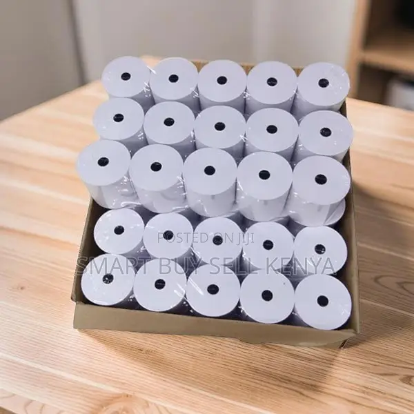 Crisp Output 50 Pieces 80mm by 80mm by 13mm Thermal Paper Rolls