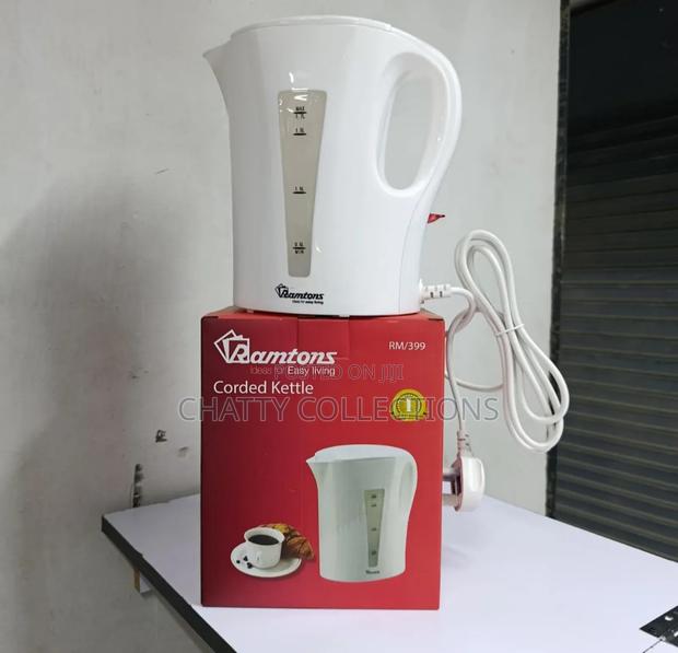 White 1.7 LTRS Ramtons Corded Electric Kettle
