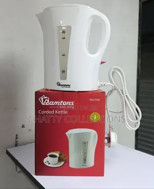 White 1.7 LTRS Ramtons Corded Electric Kettle