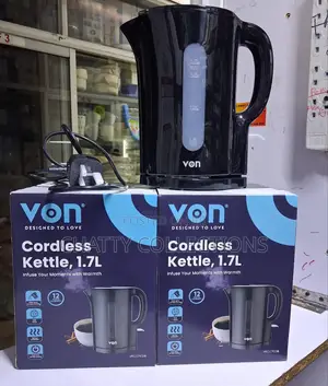 Black 1.7 Litres Upright Von Cordless Kettle