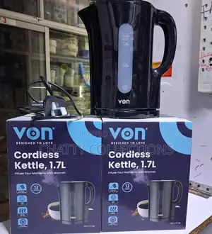 Black 1.7 Litres Upright Von Cordless Kettle