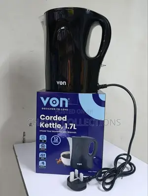 Black Von 1.7 Litres Upright Corded Kettle