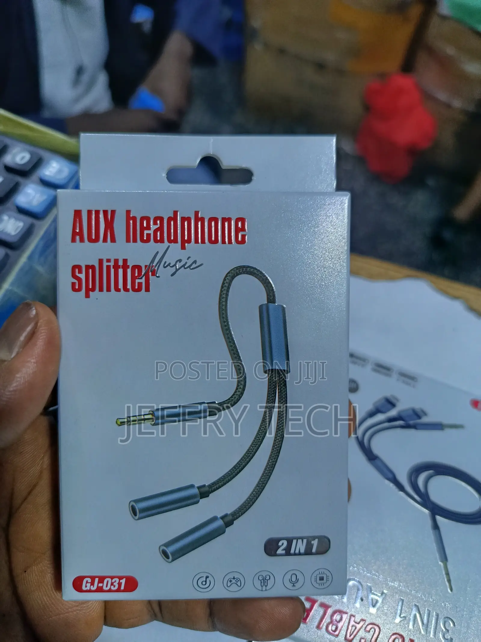 Aux Headphone Splitter Used to Connect Two Pairs of Headphones or Spe