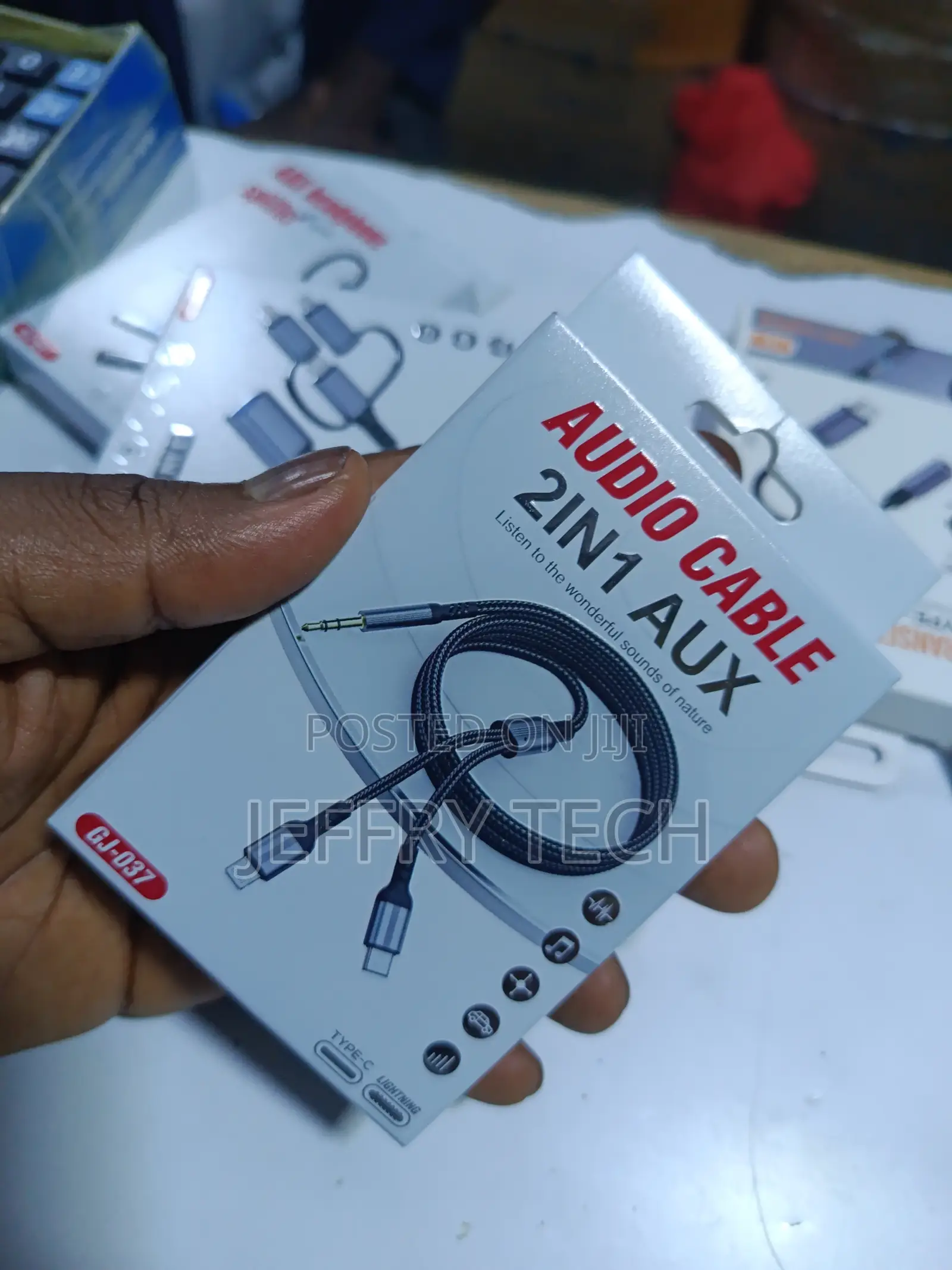 2-in-1 Usb-C and Lightning to 3.5mm Aux Audio Cable
