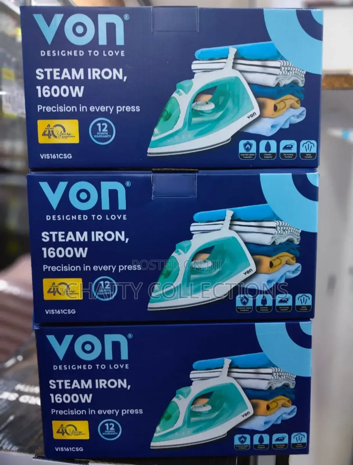 Von Vis161csg Steam Iron -1600w