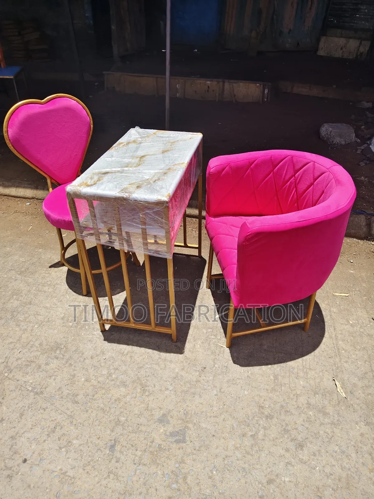 Manicure Set Love Seat Table and Styling