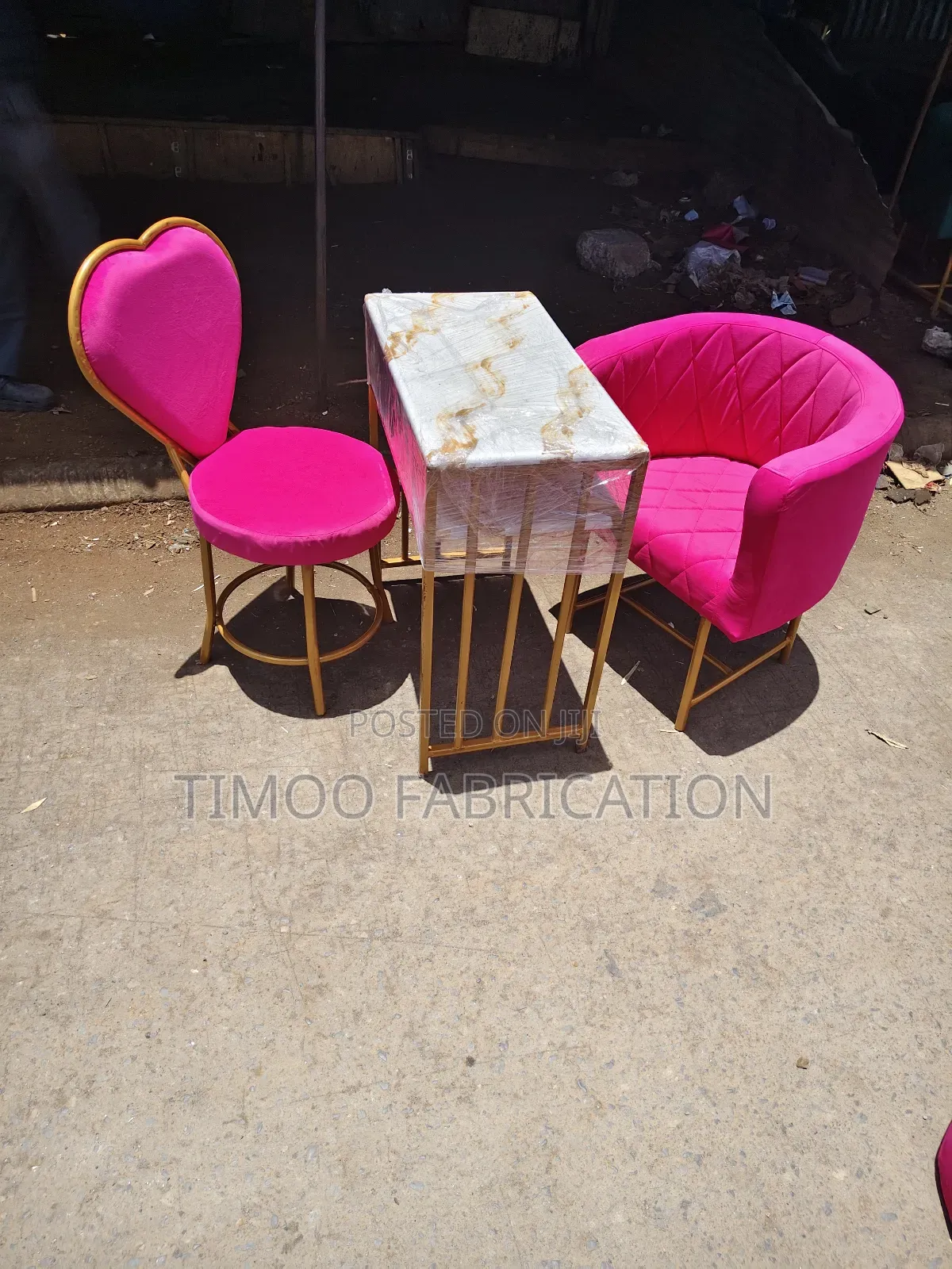 Manicure Set Love Seat Table and Styling