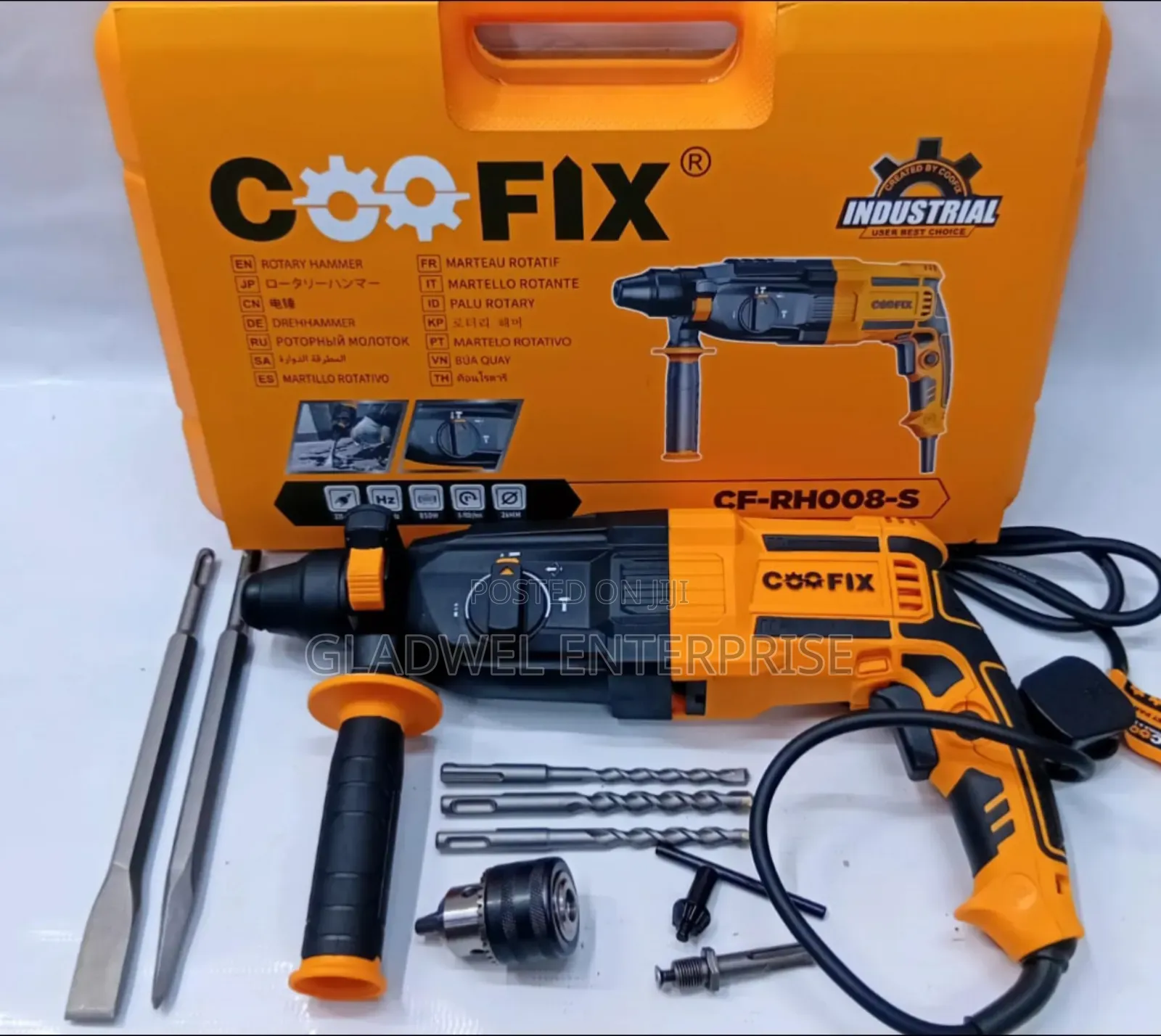 Coofix Electric Rotary Hammer With Bits