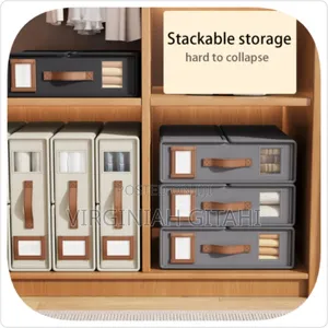 *Stackable Fabric Closet Storage Organizer Box