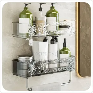 *Ripple Seamless Rectangular Acrylic Adhesive Shelf
