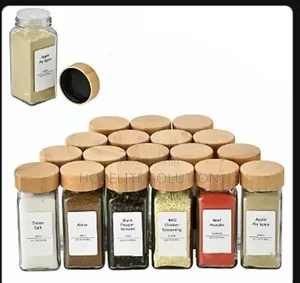 Spice Jars Available Glass With Bamboo Tops