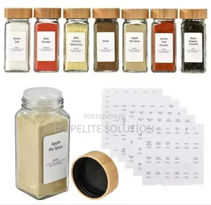 Spice Jars Available Glass With Bamboo Tops