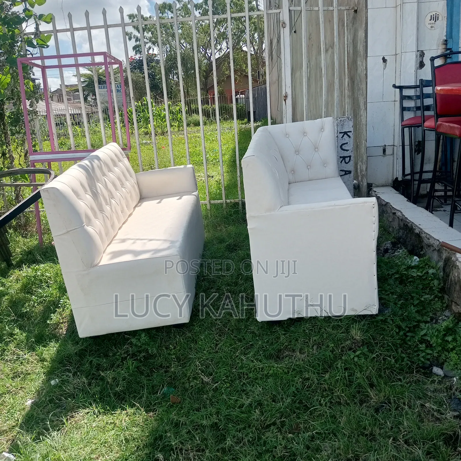 White Corner Couches With Armest