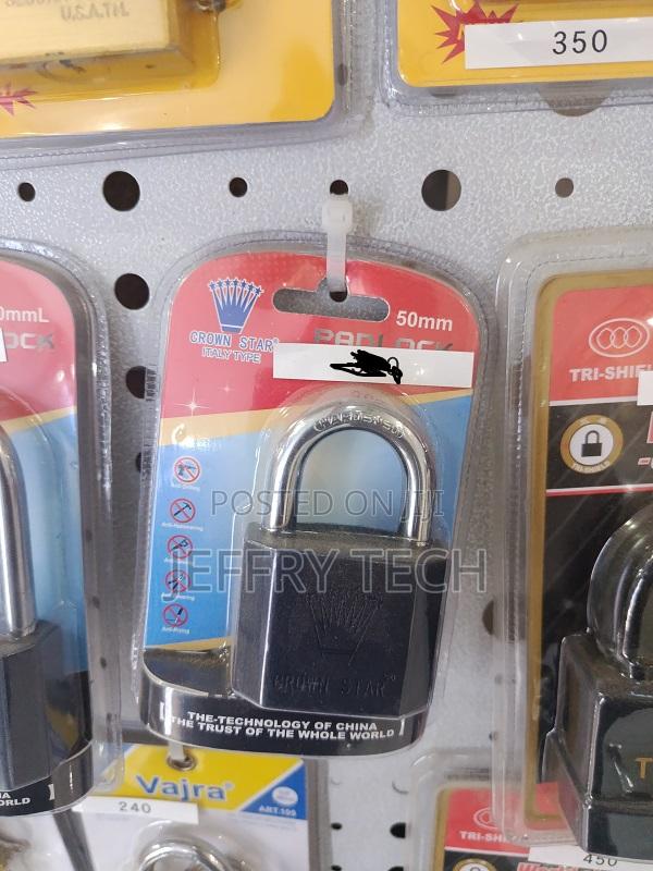 50mm Crown Star Italian-Type Padlock, C