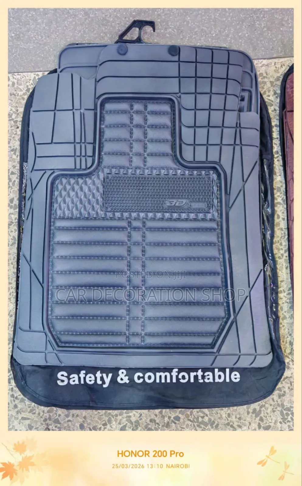 5pc Waterproof 4x4 Carpets Mats in Black