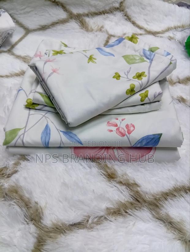 6pcs Set Cotton Bedsheets Without Elastic Edges 
Size 5/6, 6*6,6*7sng - thumbnail 4