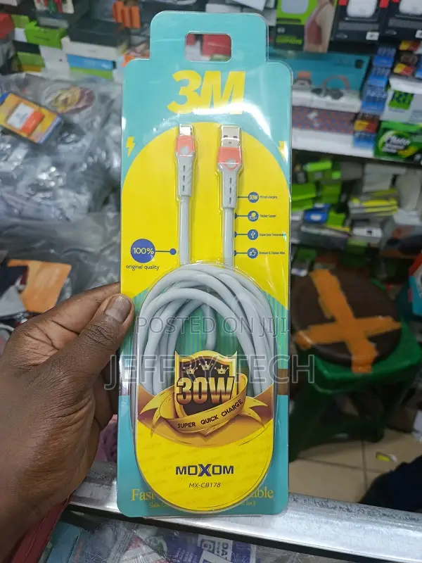 Moxom Type C 30w Fast Charging Data Cable 3mc