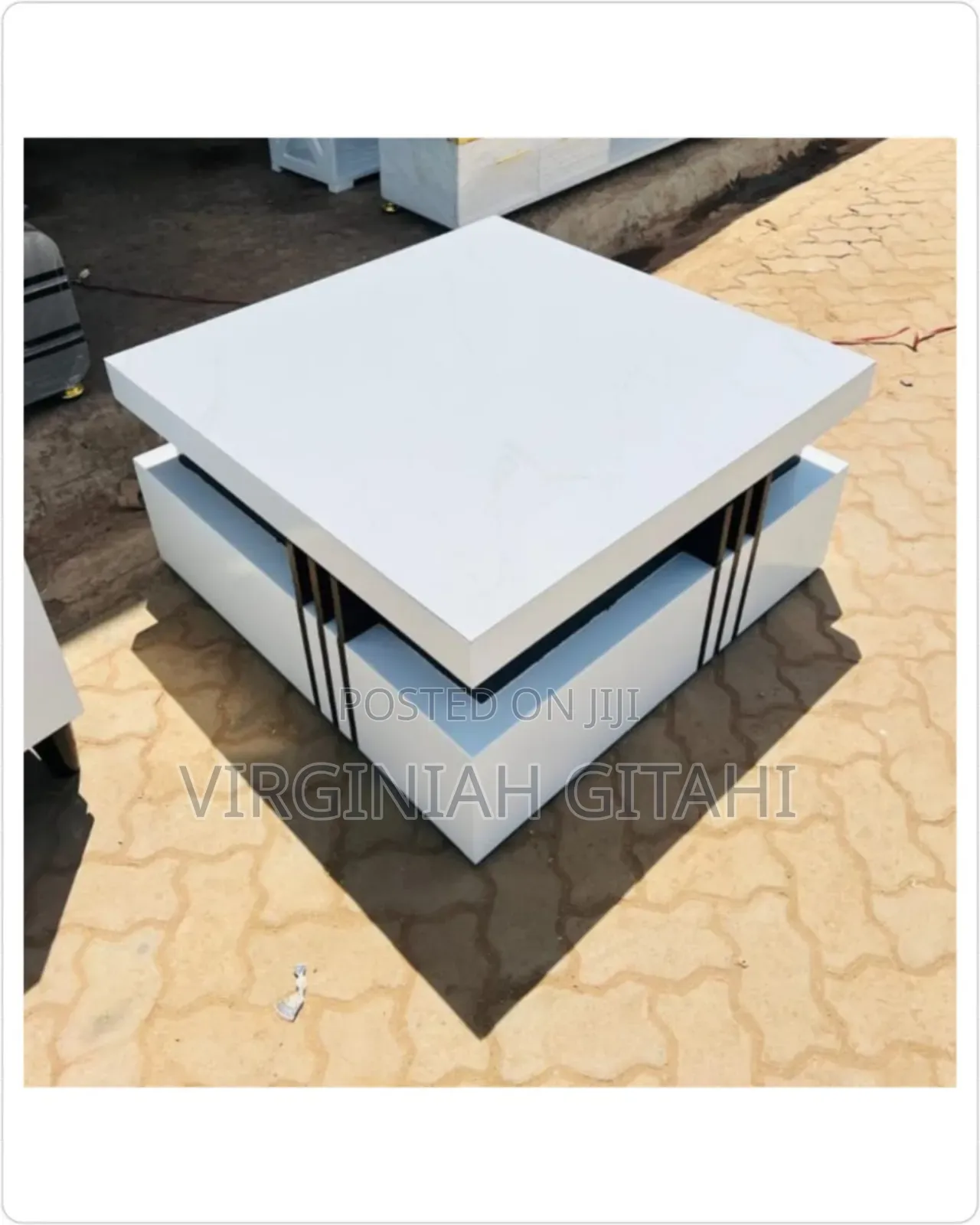 Square Table With Marble Sheet