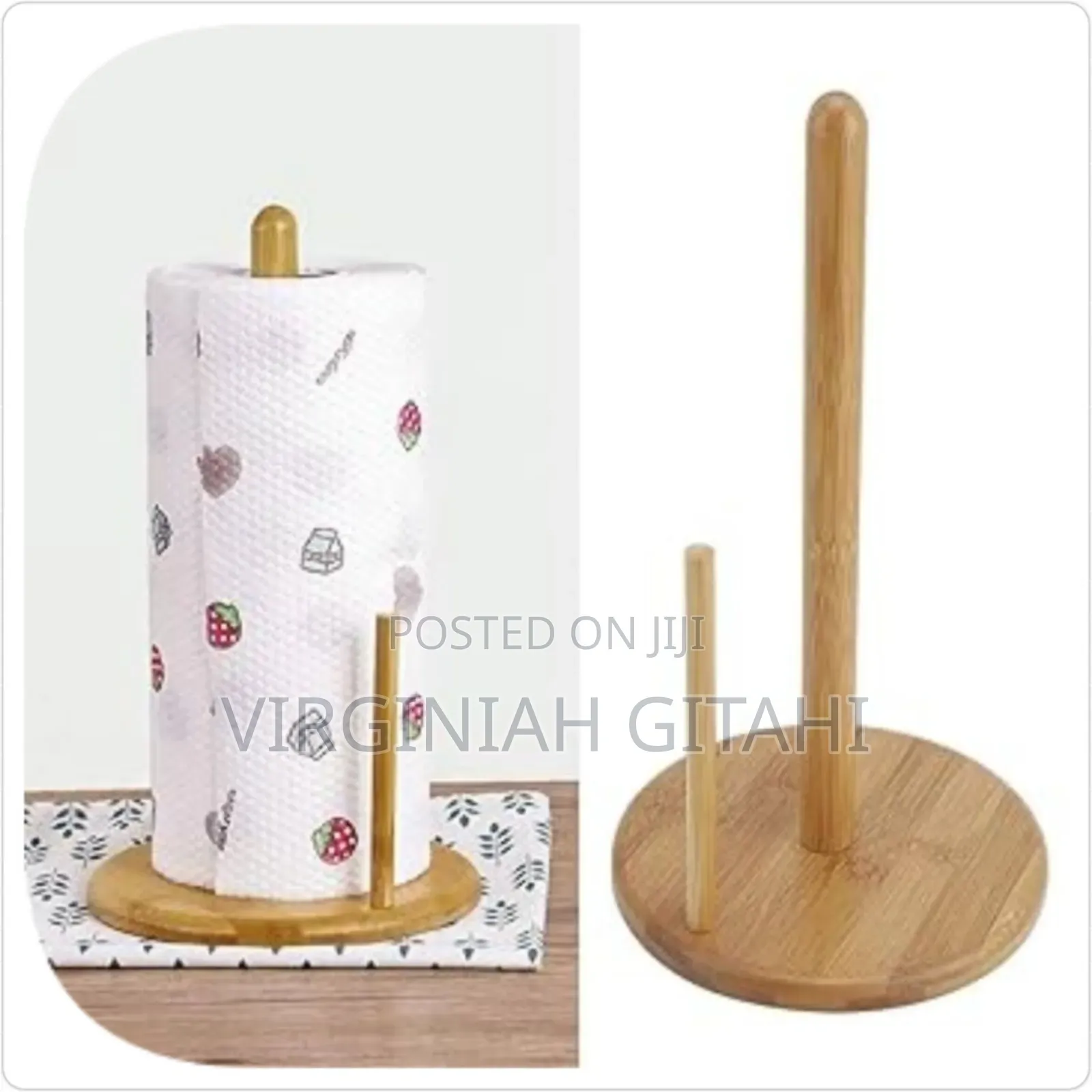 Bamboo Wooden Kitchen Towel Or Tissue Holder *