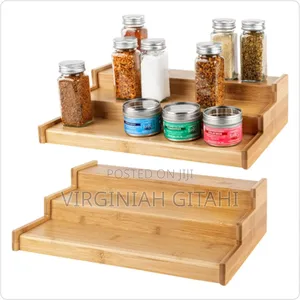 *3 Step Multipurpose Bamboo Spice Organizer