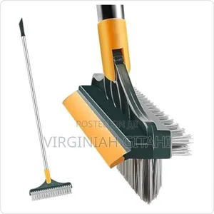 *3-in-1 Floor Scrubbing v- Shaped Brush, Broom Squeegee*