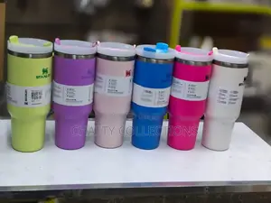 Original 1.2 LTRS Flowered Insulated Stanley Mug With Lid