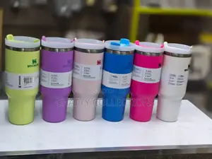 Original 1.2 LTRS Flowered Insulated Stanley Mug With Lid