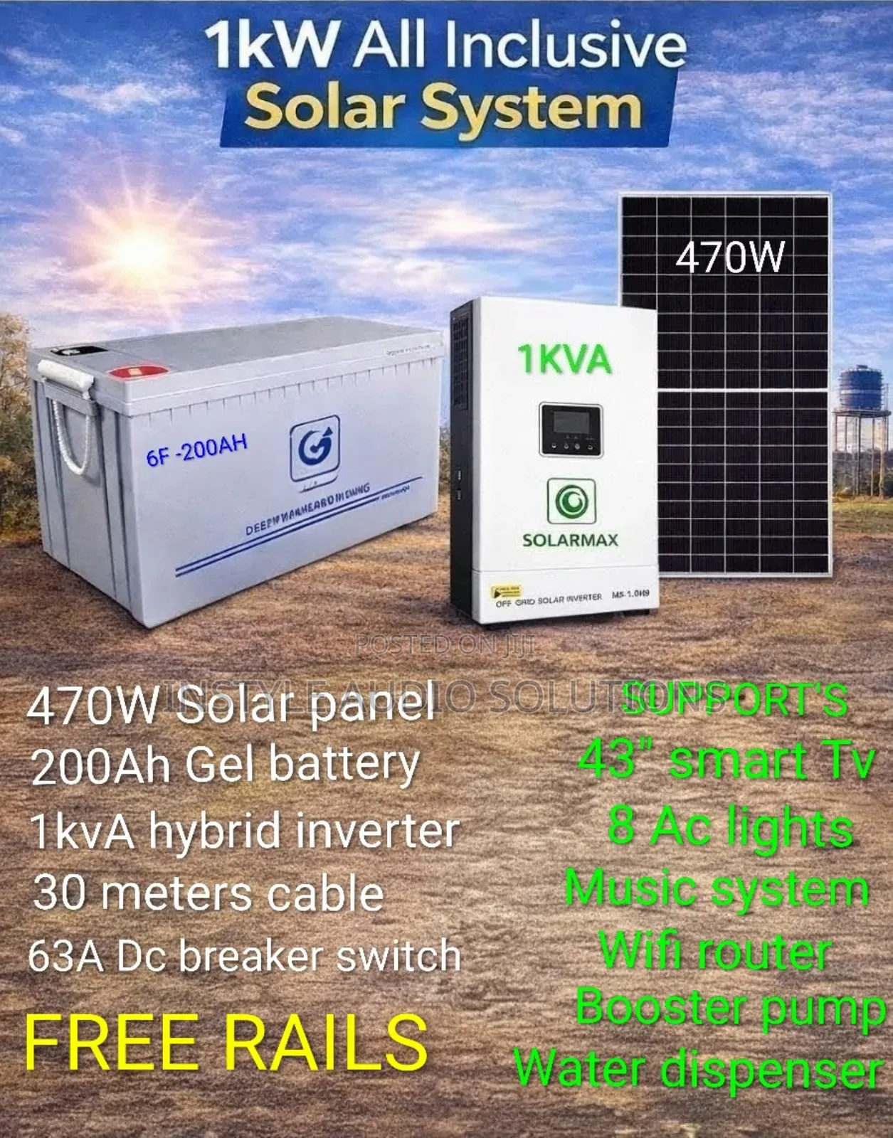1kw Full Solar System Pay on Delivery Country Wide Order