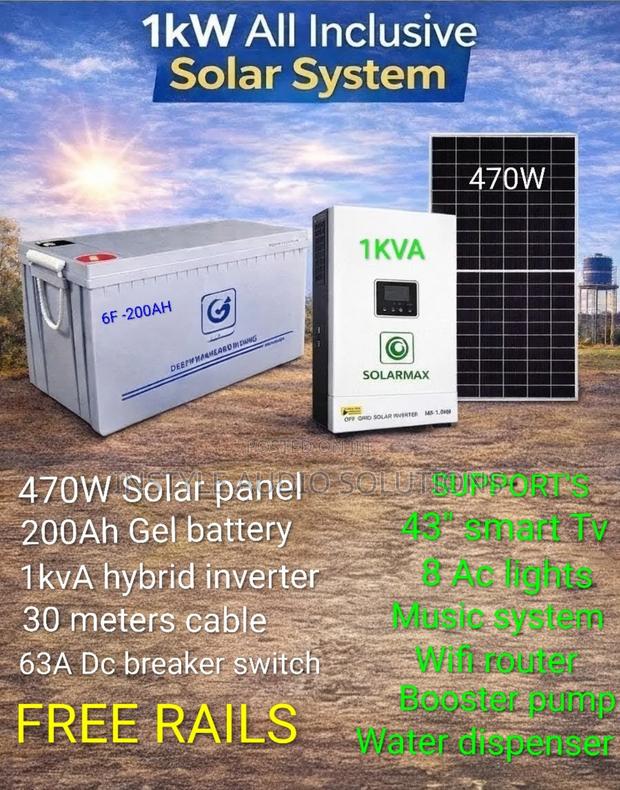 1kw Full Solar System Pay on Delivery Country Wide Order