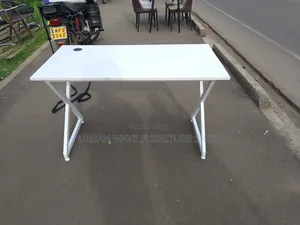 White Metallic Study Desk