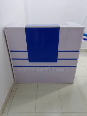 Office Welcoming White Blue Desk