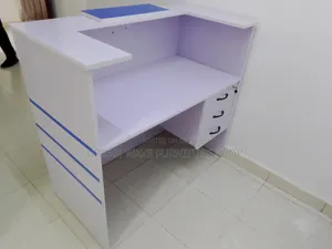 Office Welcoming White Blue Desk