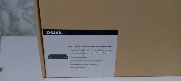D-Link 8 Port Poe Gigabit Smart Managed Switch – DGS-F1100-10ps-E/B