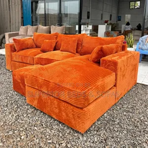 Orange L-Shaped Sofa( Corner Seat 5 Seater)