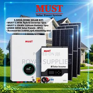 Must 5.5kva Solar Package System 6 Solar Panels With Lithium Battery