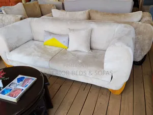 Cream Velvet Sofa ( 3 Seater)