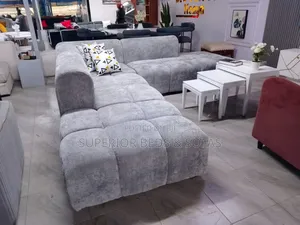 Luxury Grey L-Shape Sofa (7 Seater)