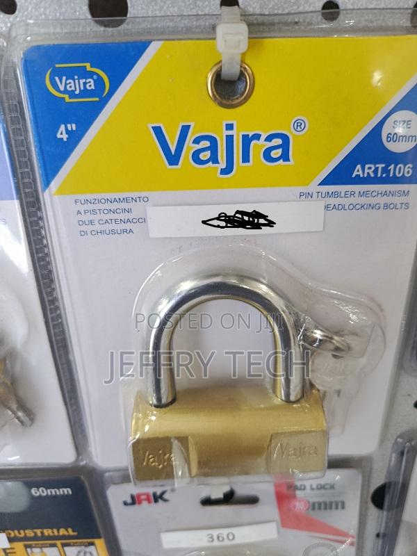 Vajra 60mm Brass Padlock, Designed for Heavy-Duty Security.