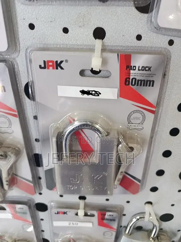 Jak Brand Padlock, a 60mm Hardened Steel Body Designed for Top Securit