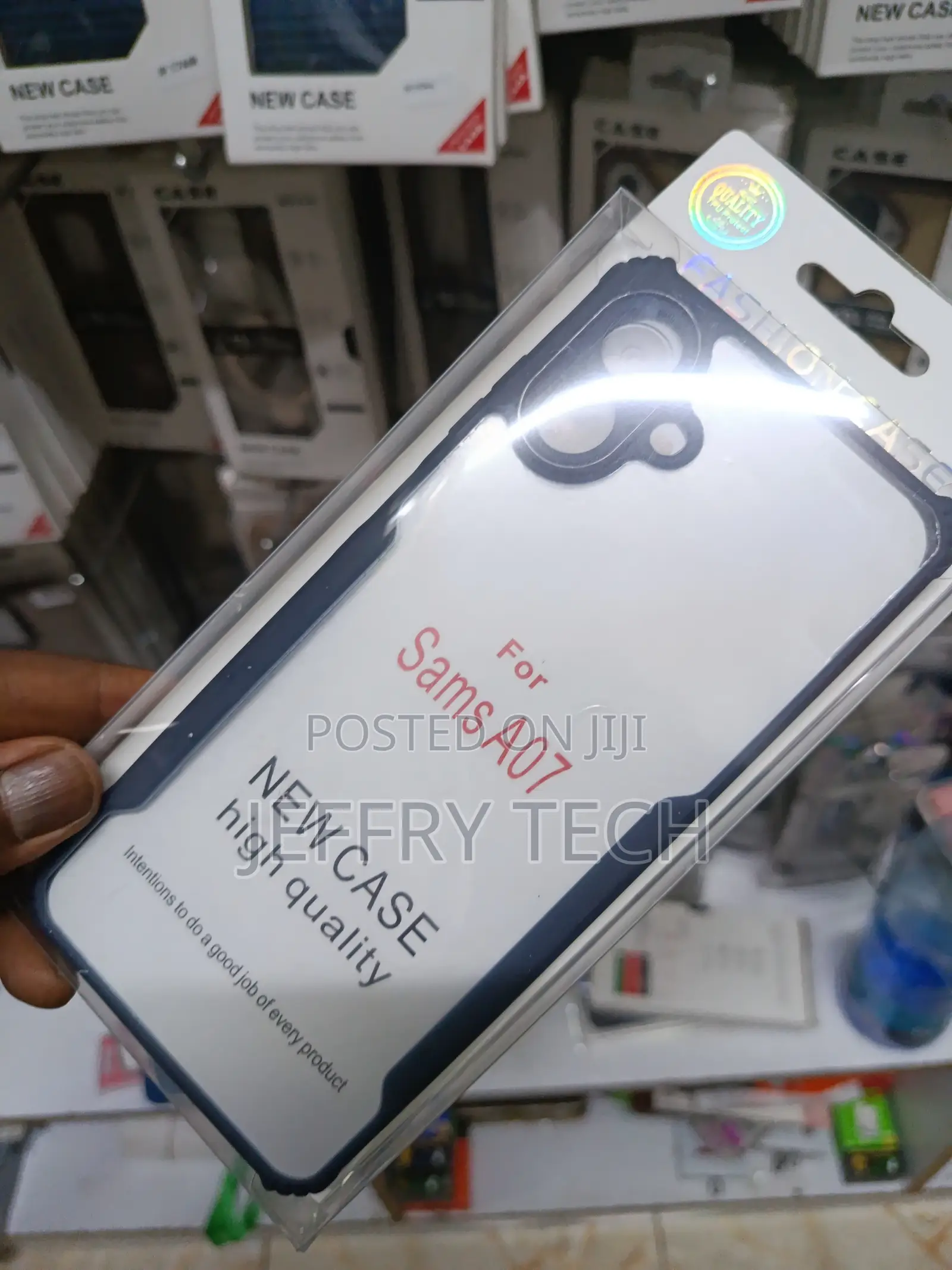 Samsung Galaxy A07 Unique NDD and Clear Case Cover With Black Endings