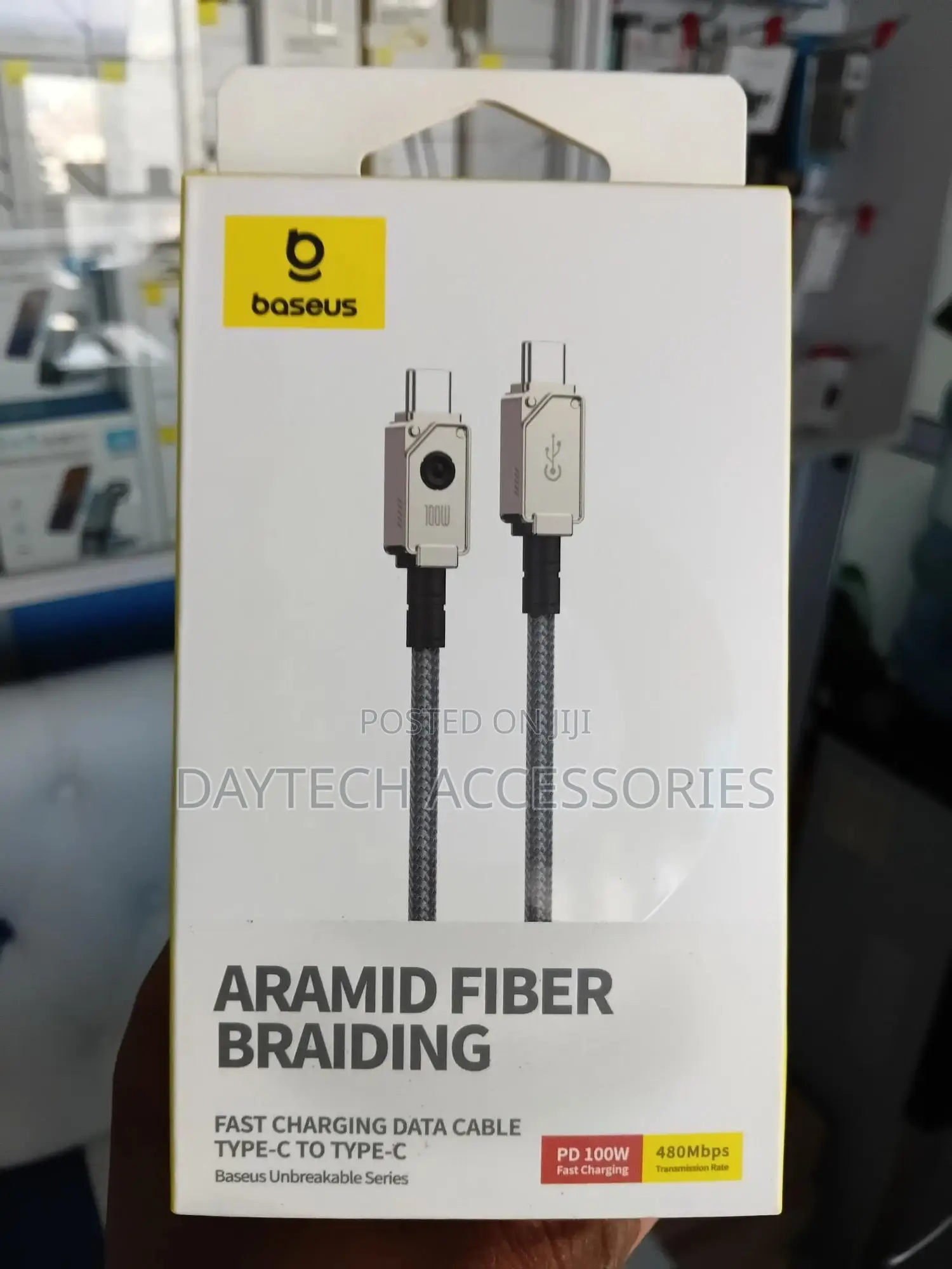 Baseus Fast Charging Cable Usb-C to Usb-C 100w 480mbps 1m - White