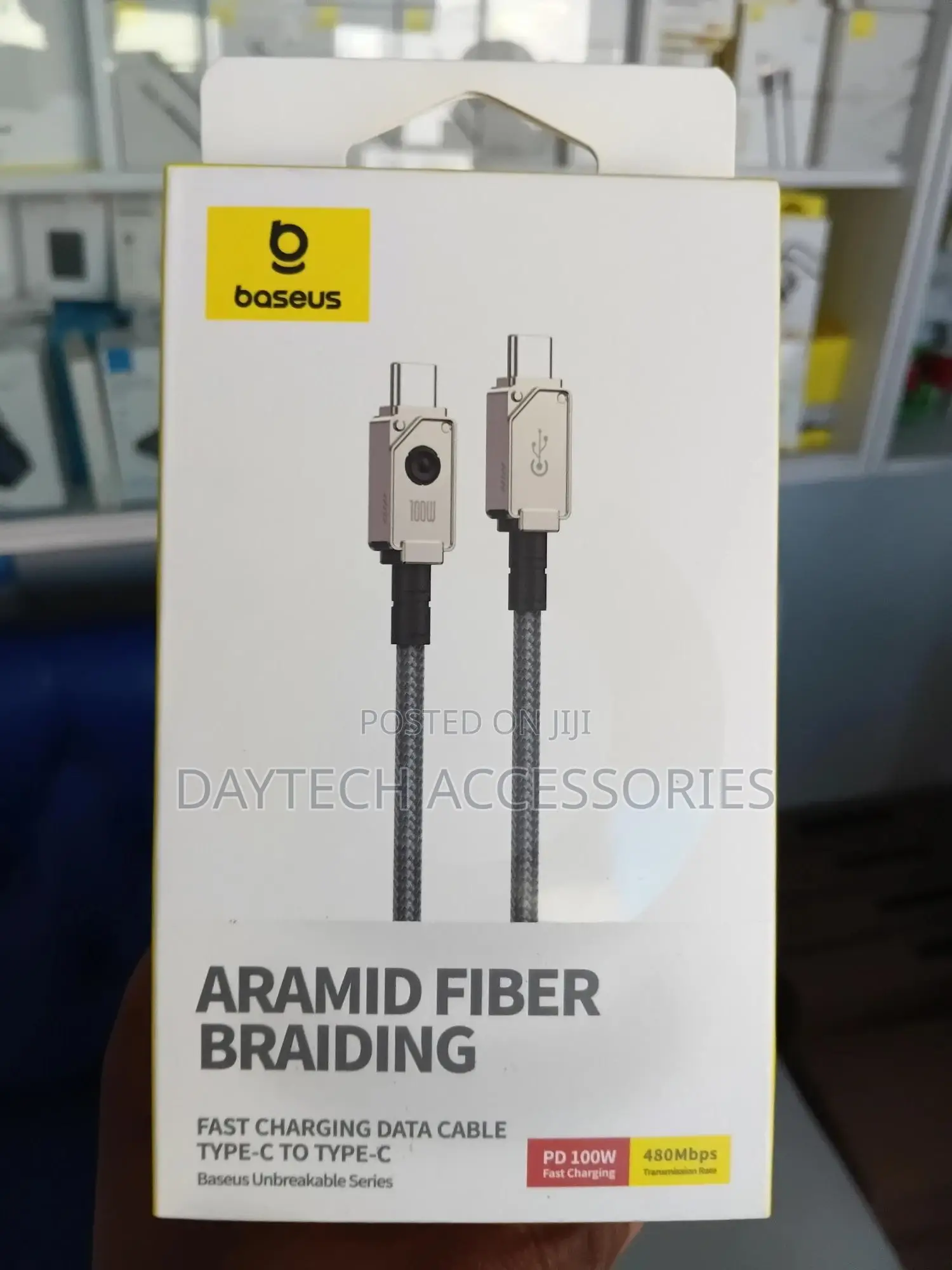 Baseus Fast Charging Cable Usb-C to Usb-C 100w 480mbps 1m - White