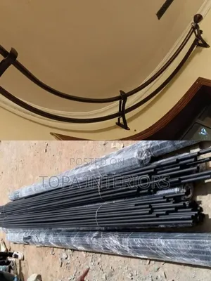 Bay Window Curved Jua Kali Curtain Rods Per Metre