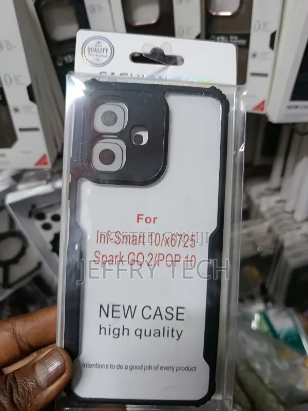 Infinix Smart 10 Protective Transparent Airbag Bumper Phone Back Cover