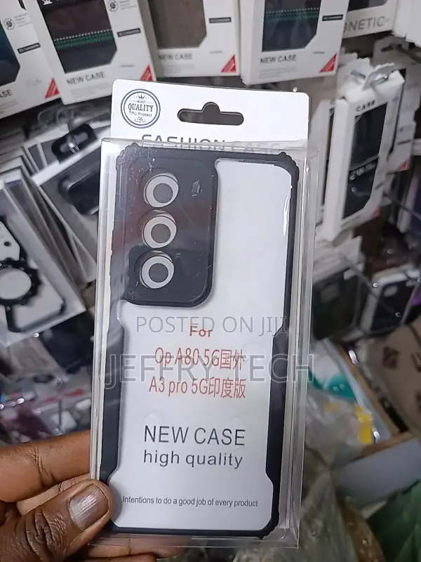 Transparent Bumper Phone Case for the Oppo A3 Pro 5g or Oppo A80 5g.