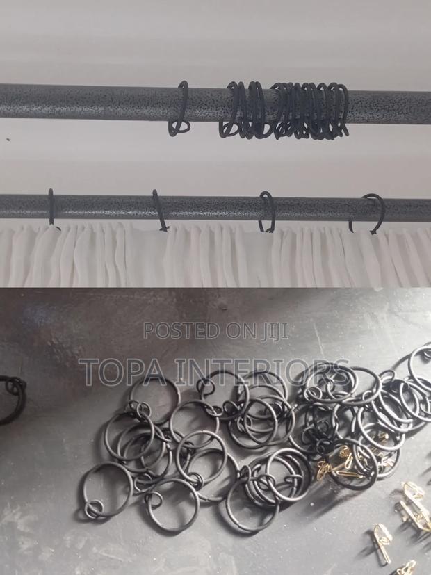 Curtain Rod Accessories Drapery Metallic Curtain Rings