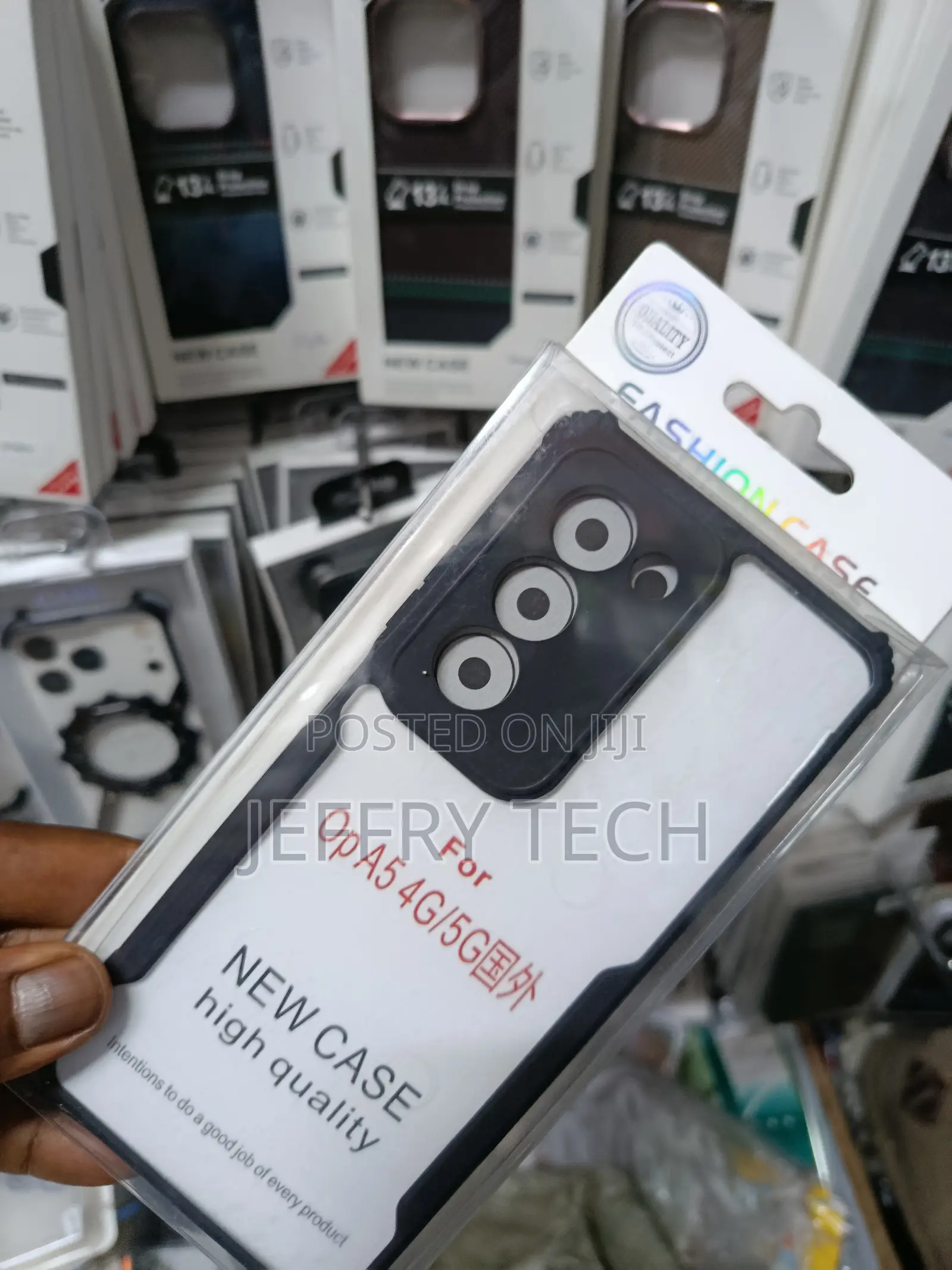 Oppo A5, A5i Pro Fusion Armor Shockproof Black Back Slim Transparant