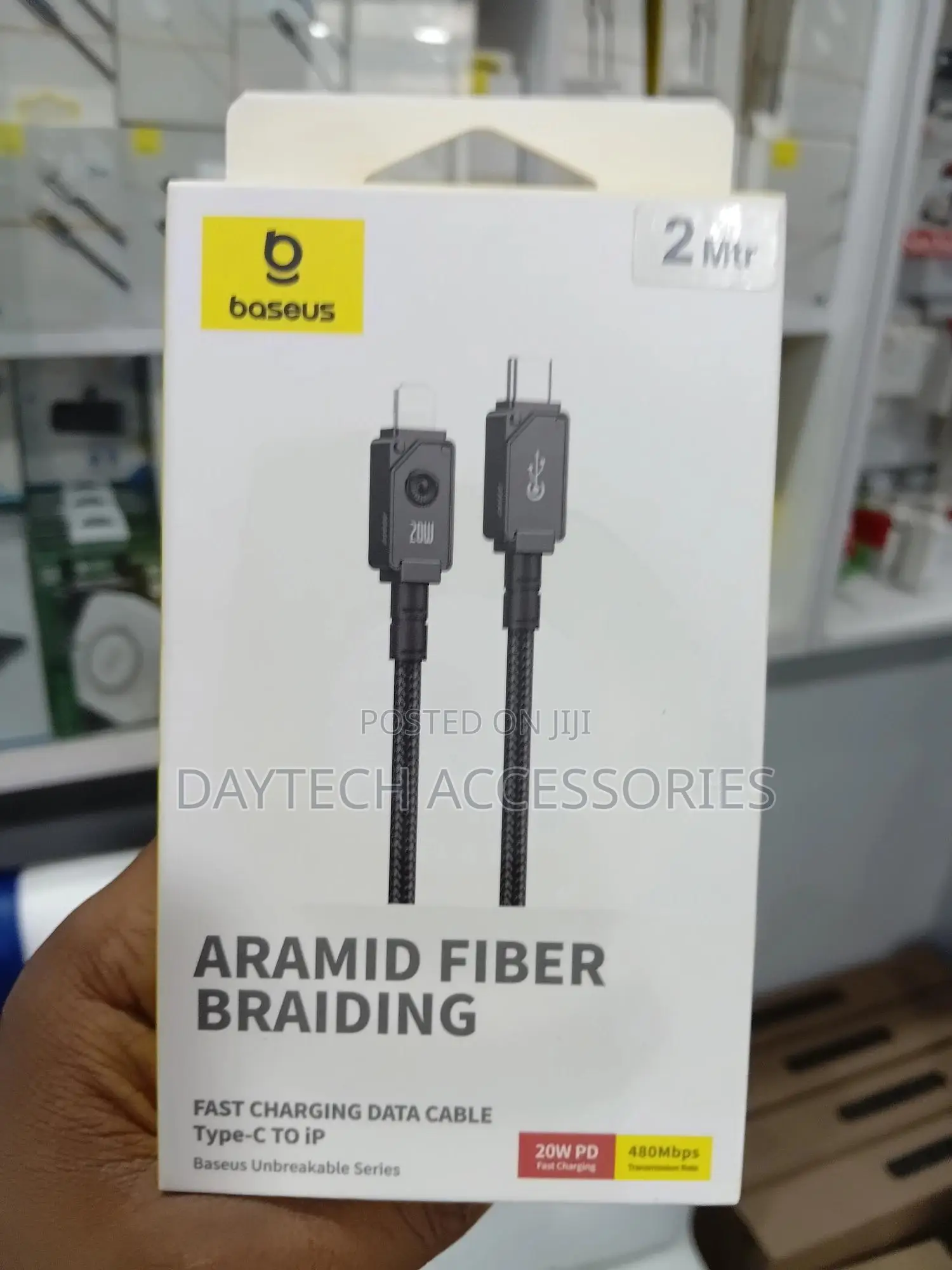 Baseus 20w Unbreakable Type-C to Lightning Fast Charging Data Cable.